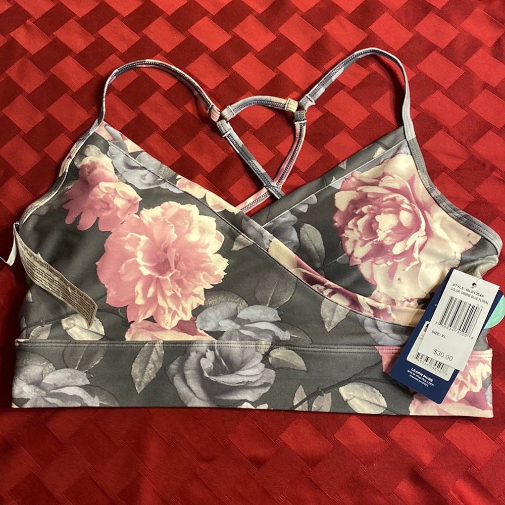 NWT Floral Sports Bra